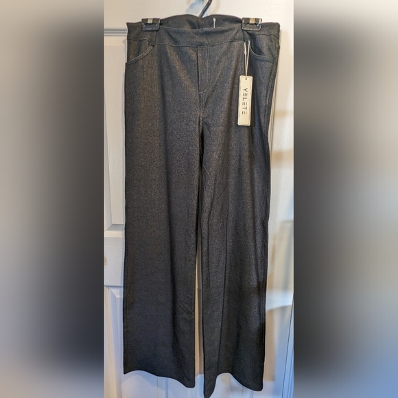 💙 YELETE 💙 Wide Leg Black Pants NWT - Picture 4 of 11